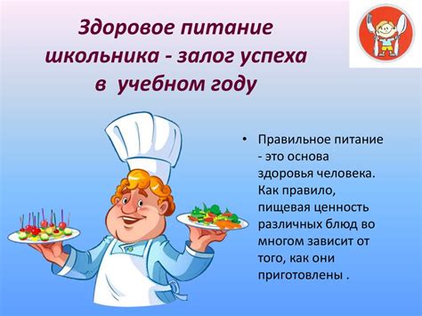 Основы здорового питания для учащихся 5 класса