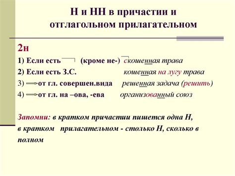 Особенности семантики полных причастий