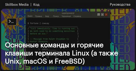 Открытие командной строки или терминала