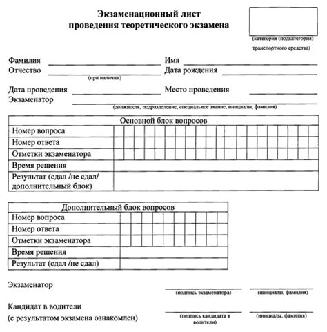 Подача документов для пересдачи теоретического экзамена