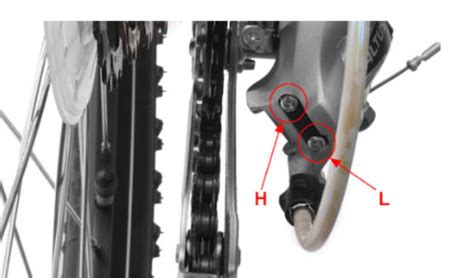 Подготовка к настройке механизма переключения передач на велосипеде Shimano