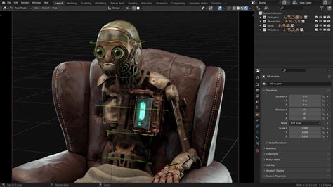 Подготовка модели для создания естественно-выглядящей лианы в Blender