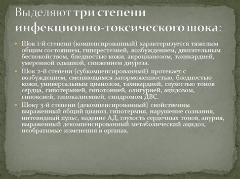 Познакомьтесь с определением инфекционно-токсического шока
