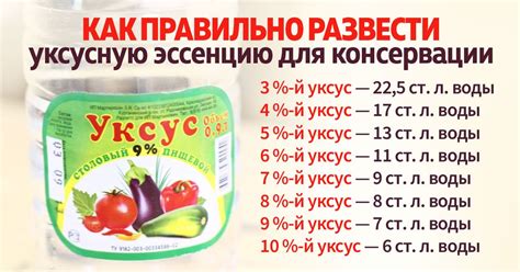 Практическое применение процесса разведения уксуса