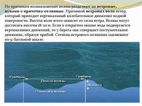 Приливно-отливные волны: особенности и классификация