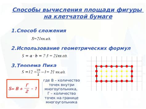 Применение геометрических принципов на клетчатой сетке для вычисления площади трапеции