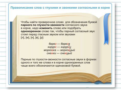 Примеры слов с звонкими согласными