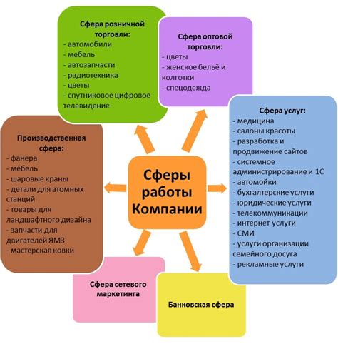 Примеры успешного определения сфер деятельности в различных отраслях