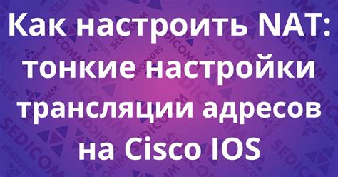 Проверка правильности настройки трансляции адресов сети (NAT)