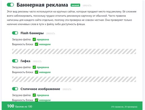 Проверка работы блокировщика рекламы