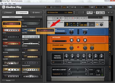 Программное обеспечение Guitar rig 6: рабочая станция для электрогитаристов