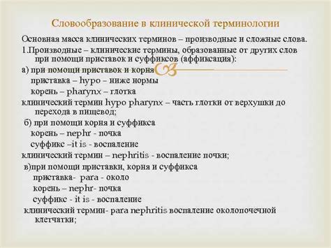 Производные и сложные слова