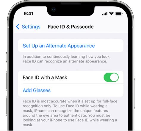 Процесс изменения идентификатора лица на iPhone 14 Pro: последовательность действий