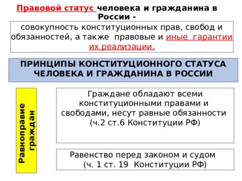 Равноправие перед законом: основная гарантия конституционных прав граждан РФ