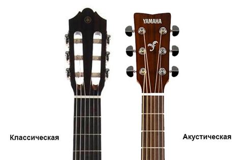 Различия гитар акустикой и классикой