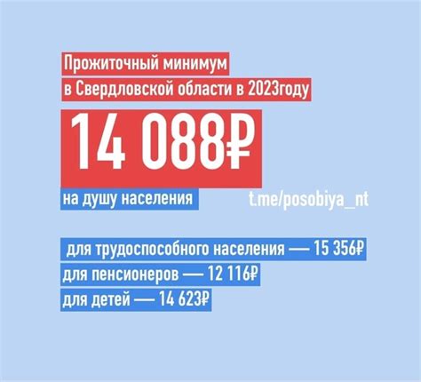 Размеры пособий для детей в Свердловской области