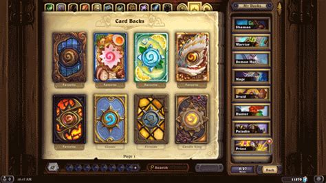 Разнообразие карт для улучшения в Hearthstone