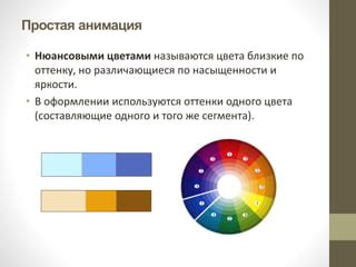 Рациональное применение насыщенности и яркости в фоне презентации