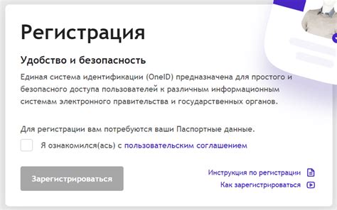 Регистрация в системе электронных государственных услуг