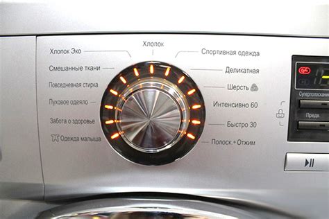 Режимы и программы стирки стиральной машины LG 6 кг: детальное описание