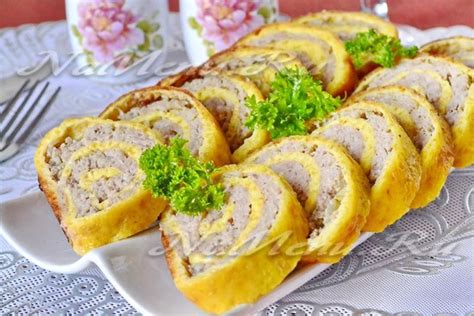 Рулет с фаршем в бездрожжевом тесте: необычное сочетание вкусов