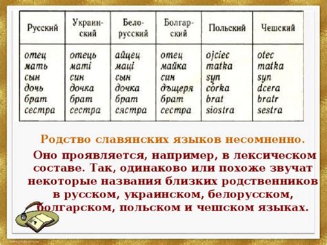 Следы славянских языков в сочетаниях звуков