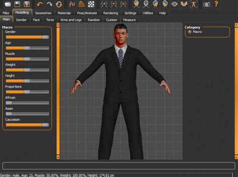 Создайте базовую позу персонажа в 3D-редакторе