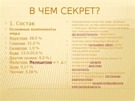Состав сахара: основные компоненты