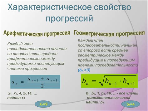 Типы прогрессий: арифметическая и геометрическая