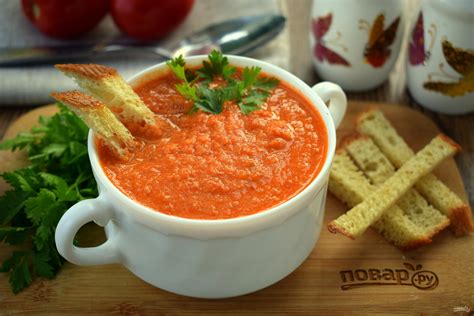 Удивительный вкус супа с чесночными гренками