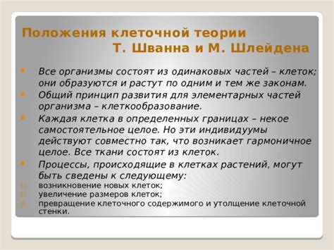 Узнать мир внутри нас: значимость открытий Т. Шванна и М. Шлейдена
