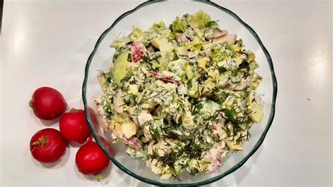 Утренняя свежесть: салат с творогом и овощами