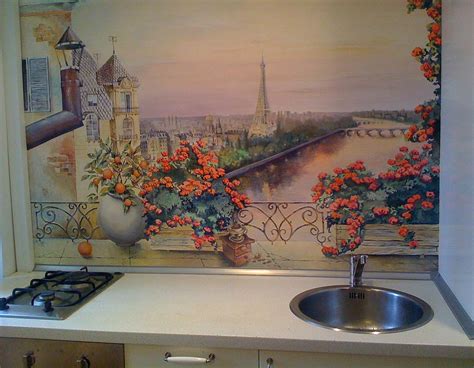 Фотообои на кухонных стенах: персонализация интерьера