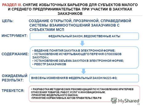 Цель закона: создание прозрачной системы