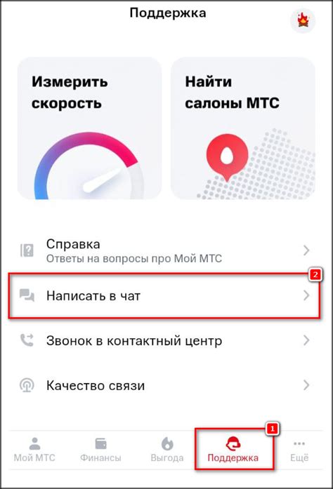 Чат на официальном сайте