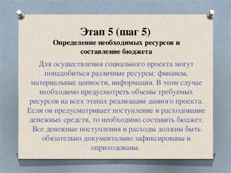 Шаг 1: Определение необходимых информационных составляющих
