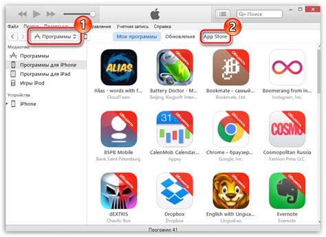Шаг 3: Установка предыдущей версии приложения через iTunes