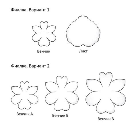 Шаг 4: Подготовка середины цветка фиалки
