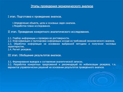 Этап 1: Подготовка к проведению анализа