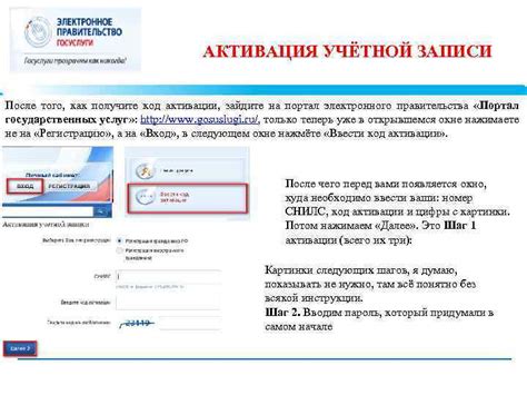  Активация учётной записи 
