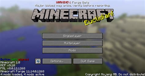  Возможность выбора версии игры Minecraft
