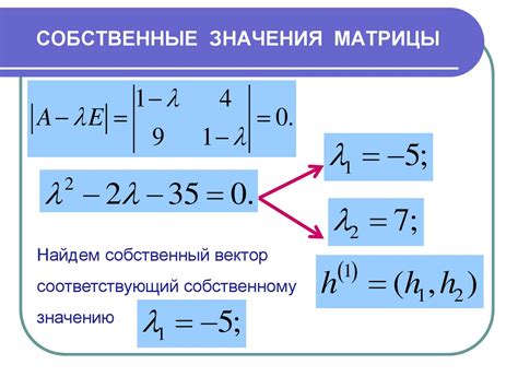  Исследование собственных чисел и векторов матрицы 