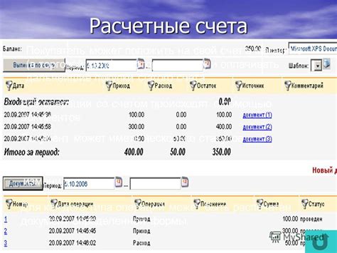  Операции со счетом на питание и напитки 