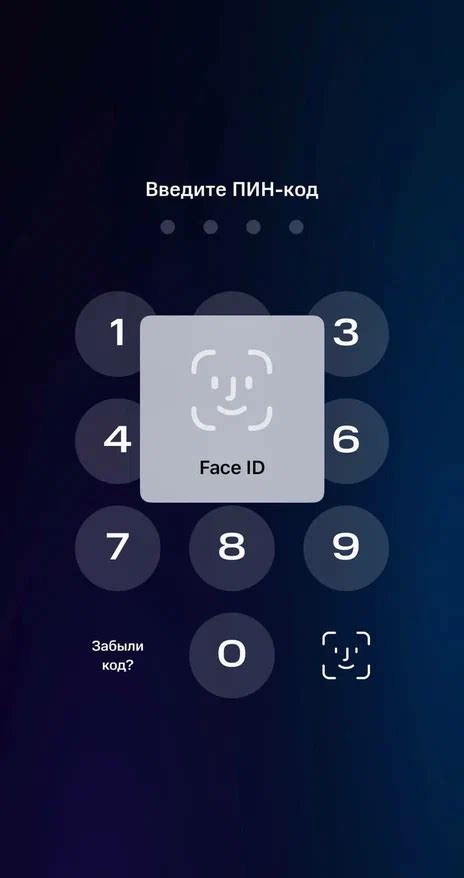  Применение Touch ID или Face ID вместо пин кода 