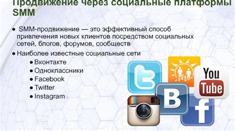  Продвижение через популярные социальные платформы 