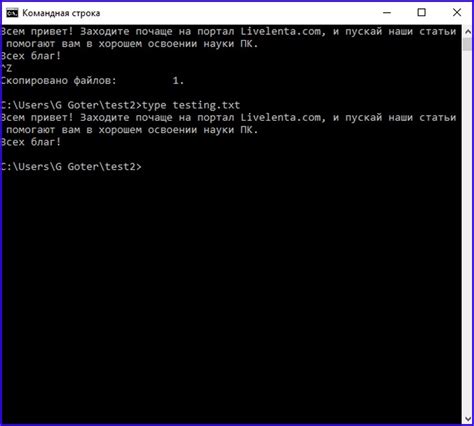  Работа с командной строкой в PuTTY 