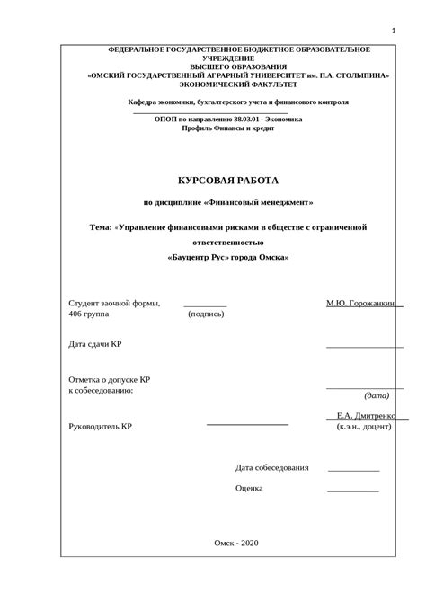  Разработка системы счетов и структуры бухгалтерии 