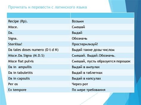  Роль установленных правил в сохранении и передаче смысла при переводе текстов с латинского языка 