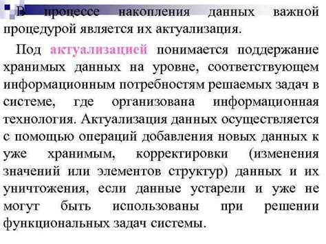 Актуализация важной информации