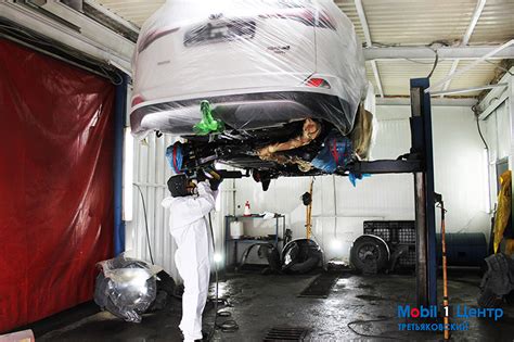 Антикоррозийная обработка днища автомобиля